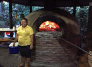 cooked in our wood-fired brick oven