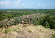 Utila town in the distance from the top of Pumpkin Hill
